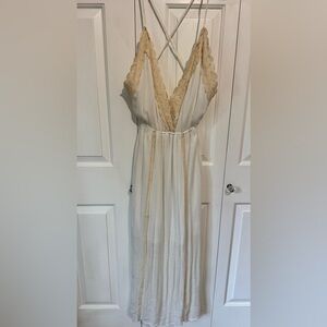 Bubba NWT BOHO Cream Lace Trim Dress size Small